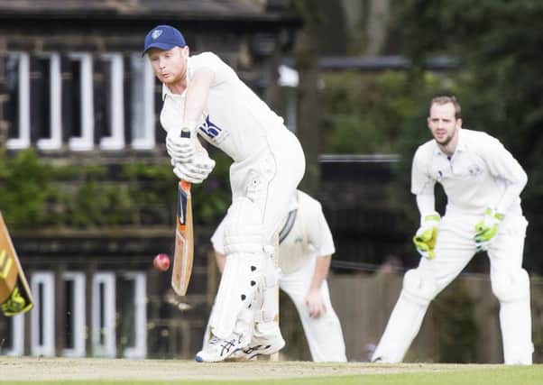 Cricket - Warley v Southowram. Matthew Whitworth bats for Warley.
