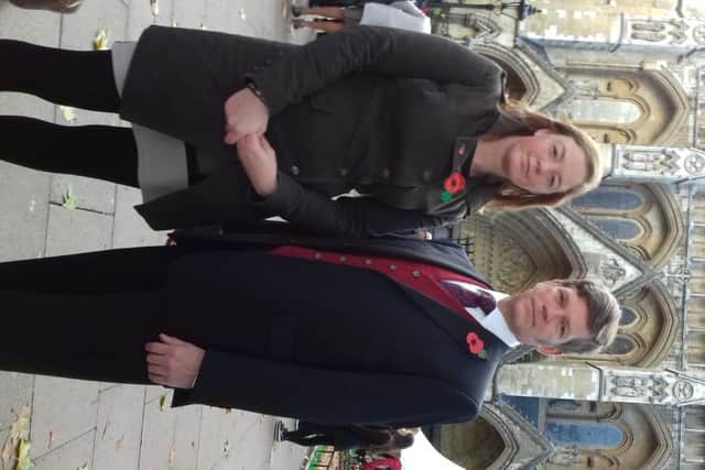 Angela and Richard at Westminster Abbey