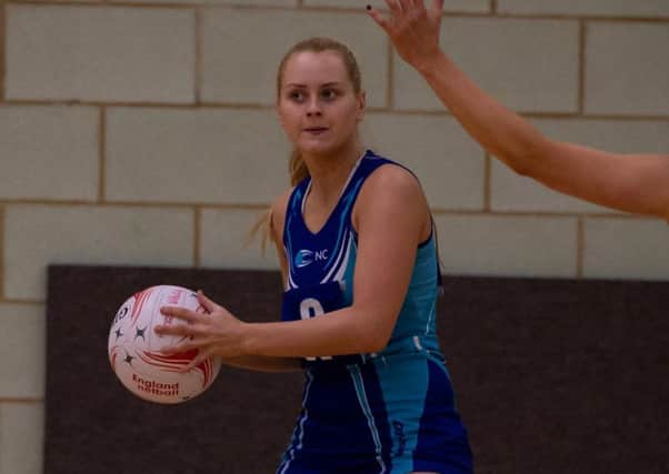Actions from Calderdale v Bradford, netball, at North Halifax GS. Pictured is Megan Woodworth