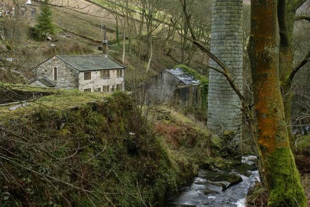 Steve May's 'View from'  the Ted Hughes Arvon Centre at Lumb Bank, Heptonstall.  Looking back from the old mill chimney by Colden Water. February 4, 2008.
Picture Bruce Rollinson