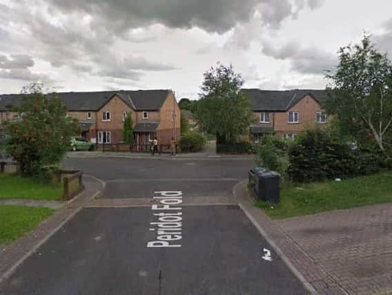 The investigation began after shots were fired in Peridot Fold, Fartown, earlier this month. Picture: Google