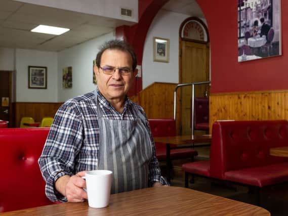 Kostakis Lambrou at Monte Carlo Cafe, Halifax, selling up after 24 years in the business