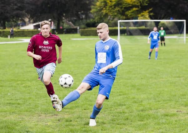 Sunday Football - Hollins Holme v Woodhouse. Sam Tattersall for Hollins.