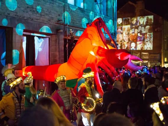 Fire and Water's Sowerby Bridge Winter Light Festival in 2016.