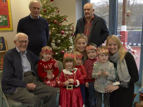 Children from the Brighouse Children's Centre sang Christmas Carols for vistors from Bridge House Care Home.