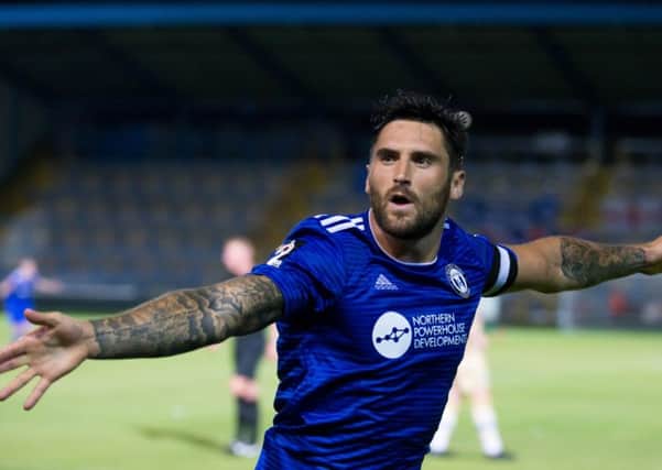 Matty Brown, pictured celebrating his goal in the 2-0 home win over Barrow in August, has probably been Town's most consistent performer during 2018.