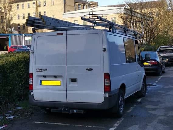 The driver of the van was arrested by police in Sowerby Bridge