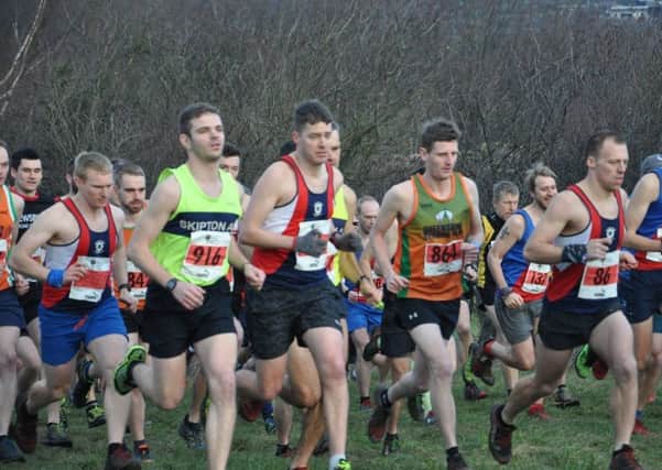 The start of West Yorkshire Winter League Race 1 including Lions L-R Stephen Hall,
Matthew Pierson and Ed Hyland