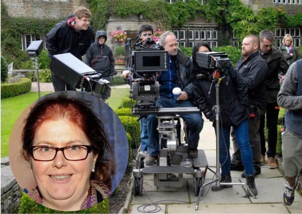 Filming of the second series of Last Tango in Halifax at Holdsworth House, Halifax. (Kyte Photography) Inset Sally Wainwright