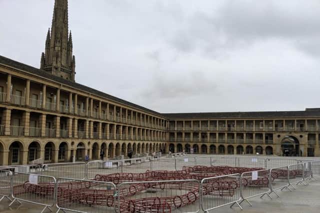 New sculpture, The Blanket, at the Piece Hall.
