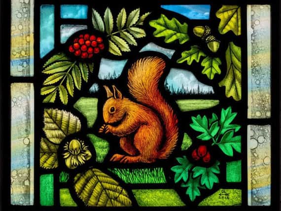 Red squirrel panel for Prince Charles