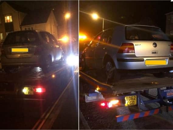 Cars seized by police as part of Operation Hawmill (Picture WYP)