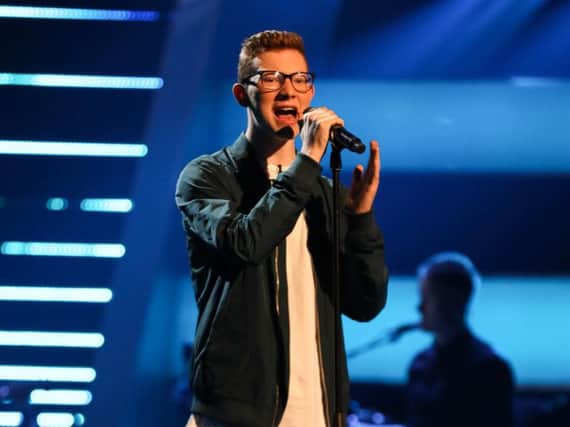 Halifax student Callum Butterowrth performs on ITV's The Voice UK (Picture ITC Plc)
