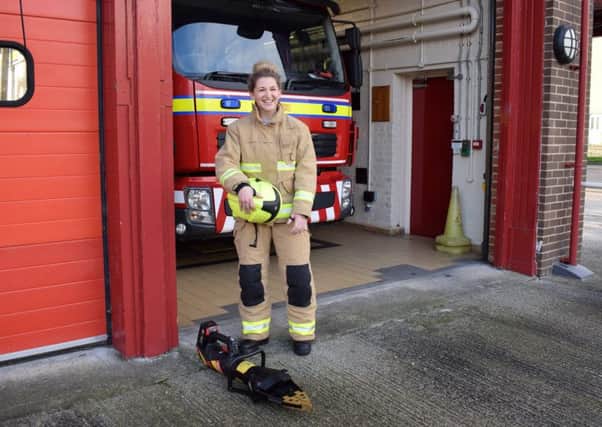 Vital role: Danielle Whitham is an on-call firefighter at Silsden.