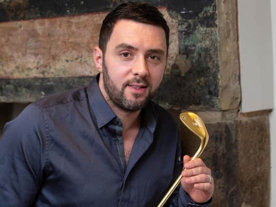 Luke Hasprey, of Shelf, is selling a gold plated golf club to raise money for his friend with terminal cancer