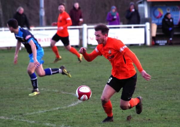 Brighouse v Tadcaster Albion. Tom Haigh scored one goal and made another.