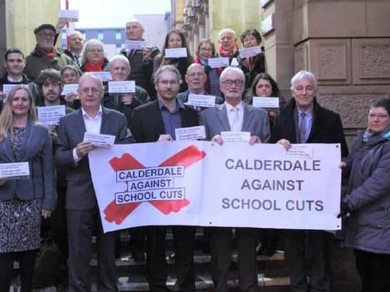 Labour and Liberal Democrat councillors joined CASC campaigners at Halifax Town Hall