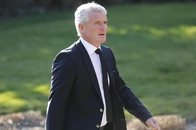 Ex-Manchester United player Mark Hughes arrives at Halifax Minster