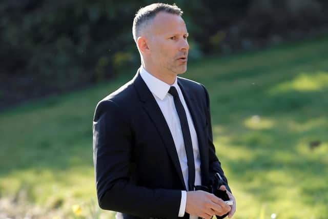 Class of 92 star Ryan Giggs arrives at Eric Harrison's funeral