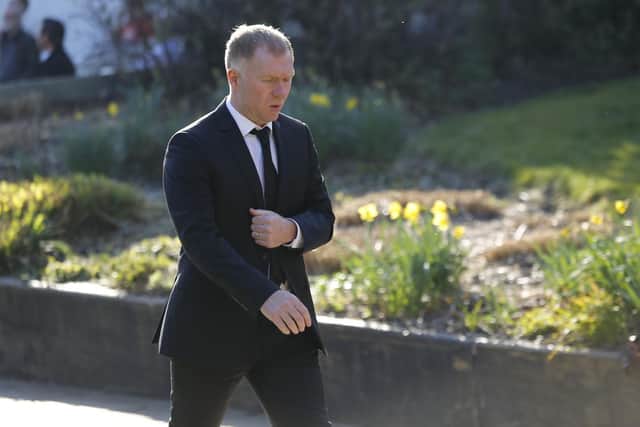 Ex-Manchester United player and Class of '92 star Paul Scholes arrives in Halifax