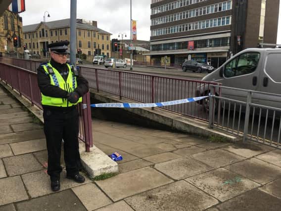 The subway in Halifax town centre has been cordoned off by police