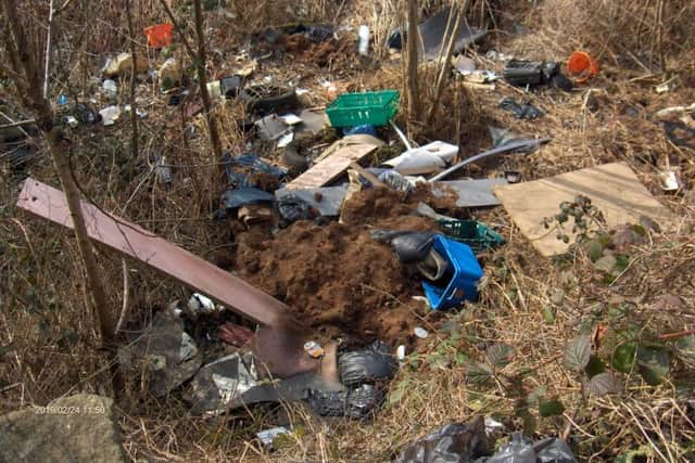 Fly-tipping at Rawson Mill in Halifax