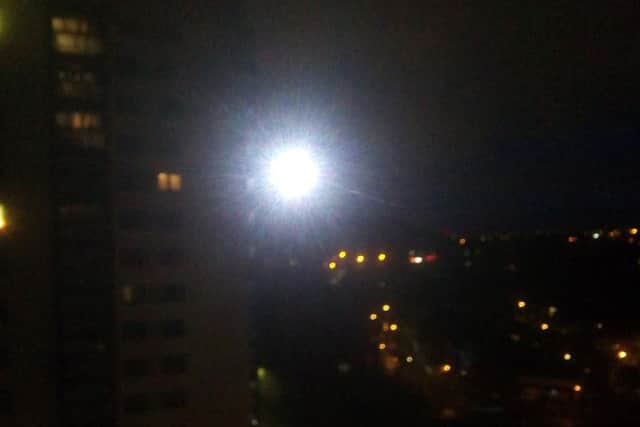 Kevin Brooksbank sent in this picture of the mysterious light above Halifax