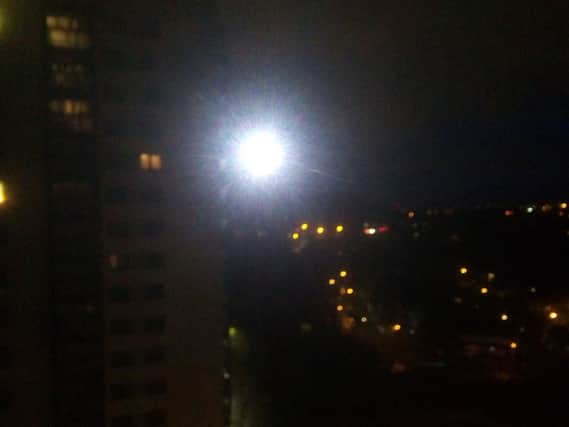 Kevin Brooksbank sent in this picture of the mysterious light above Halifax
