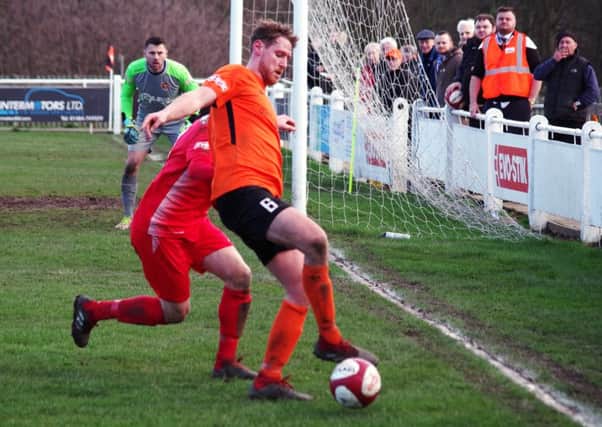 Brighouse Town v Stamford
James Hurtley on the ball for Brighouse
Picdture: Steve Ambler