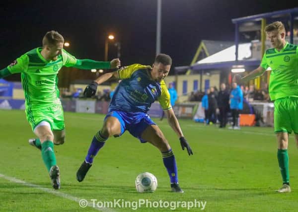 Action from the last time Town faced Solihull. Picture: Tom King Photography