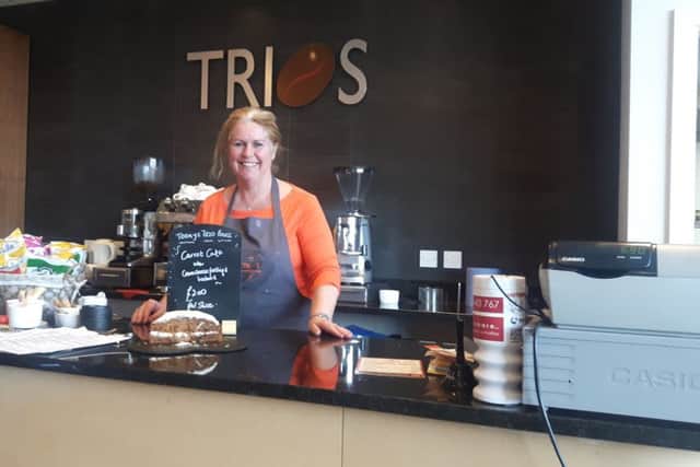 Sarah Reid, at Trios Cafe at the Threeways Centre, Ovenden