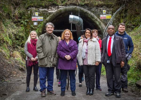 Local MP's visit Queensbury Tunnel. Photo: Four by Three