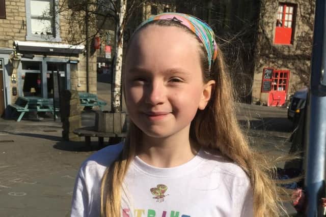 Isla Lay, 12, helped organise today's protest.