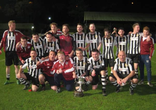 Sowerby Bridge after their 1-0 Challenge Cup final win over Hebden Royd Red Star