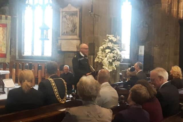 Dickie Whitehead, Divisional Commander for West Yorkshire Police, at Halifax Minster
