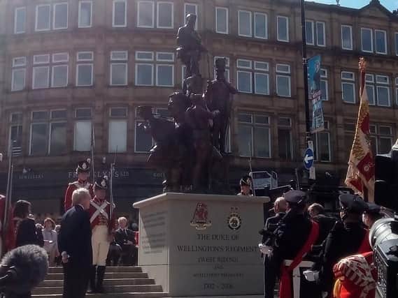 The new Duke of Wellington regiment memorial in Halifax