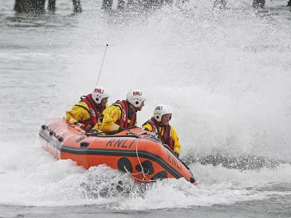 Tynemouth RNLI's new inshore lifeboat had just been named Little Susie when she was called out to a real-life rescue. Pic: RNLI/Adrian Don.