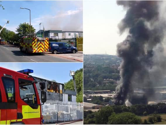 The fire that took place at the Brighouse industrial unit