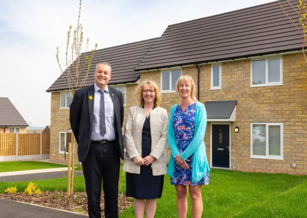 Delight: Mark Patterson (Together Housing), Karen Lythe (Calderdale MBC), and Hilary Brady (Together Housing).