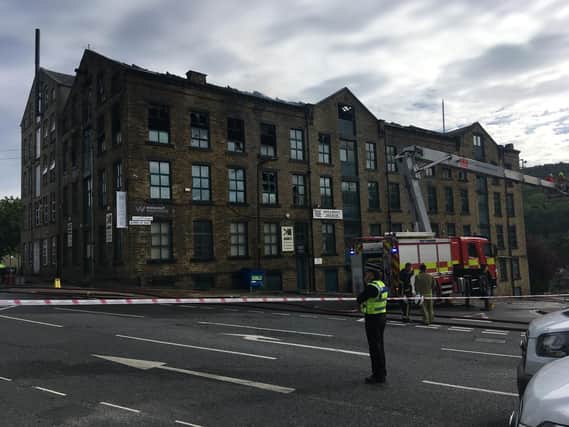 The scene this morning of the Halifax mill fire