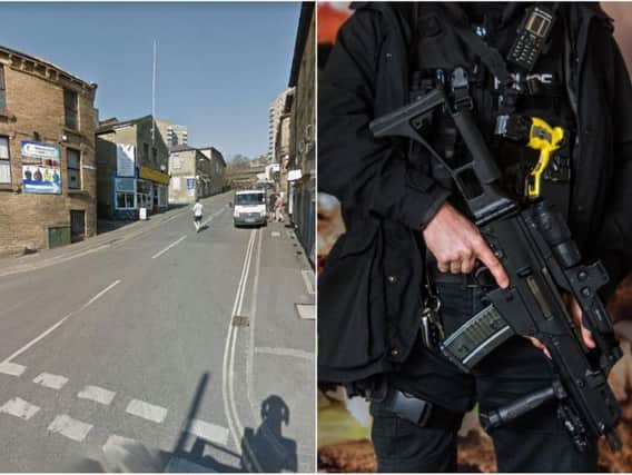 Armed police were called to Sowerby Bridge