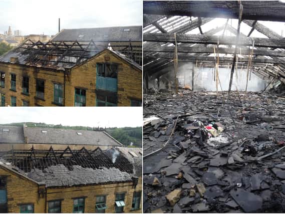 Damage of the fire at Greenwoods Mill