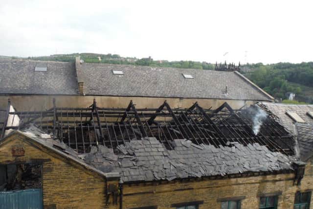Damage of the fire at Greenwoods Mill