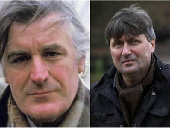 Poets Ted Hughes, left, and Simon Armitage