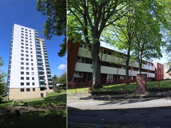 Wheatley Court inMixenden and properties in West Parade.