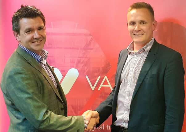 Collaboration: Vapour Clouds CEO Tim Mercer and Millgates group head of sales Steve Dono.