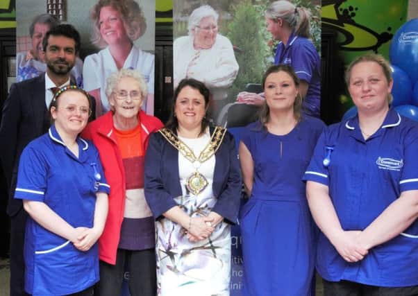 Caring team: Caremark Calderdale invited the Mayor of Calderdale, Cllr Dot Foster, to the grand opening.
