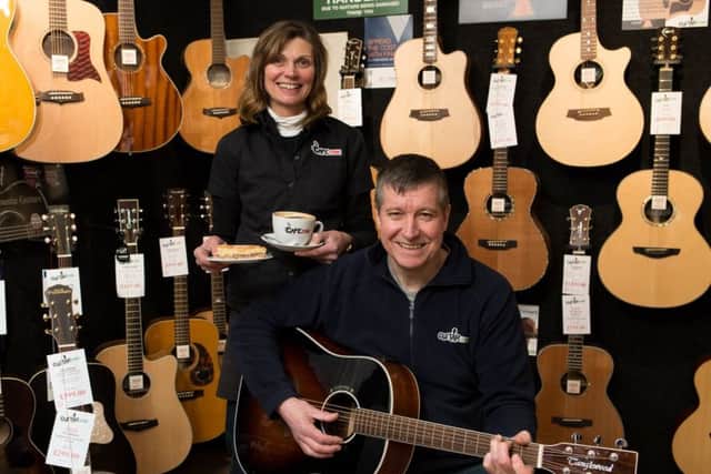 Tracy Jennings and Chris Fairley, at Guitar Zone and Cafe Zone, Northgate, Halifax