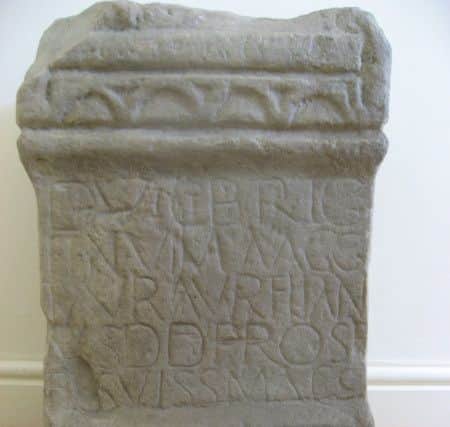Fibreglass replica of Roman Altar 204 AD discovered in Greetland in the 1500's