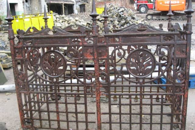 Victorian ironwork recovered from the tower of Horsfall's Mill, West Vale